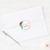 Individuelle Name Weihnachten Runder Aufkleber (Umschlag)
