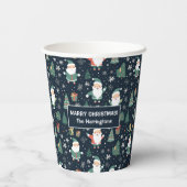 Individuelle Name Weihnachten Weihnachten Pappbecher (Rückseite)