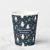 Individuelle Name Weihnachten Weihnachten Pappbecher (Vorderseite)