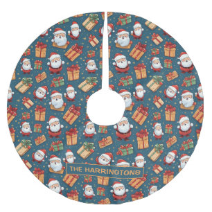 Individuelle Name Weihnachten Weihnachten Polyester Weihnachtsbaumdecke