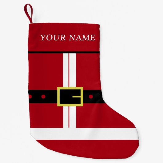 Individuelle Name Weihnachts-Strumpf Santa Design Kleiner Weihnachtsstrumpf (Vorderseite)