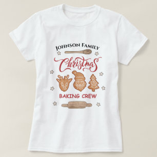 Individuelle Name Weihnachtsbackgruppe Crew Matchi T-Shirt