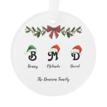 Individuelle Name Weihnachtsbaum Akronylic Ornamen