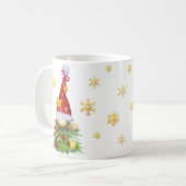 Individuelle Name Weihnachtsbaum Gnome Classic Tas Kaffeetasse (Vorderseite Links)