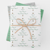Individuelle Name Weihnachtsbaumwrapping Paper Geschenkpapier Set (Beispiel)