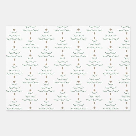 Individuelle Name Weihnachtsbaumwrapping Paper Geschenkpapier Set (Vorderseite)