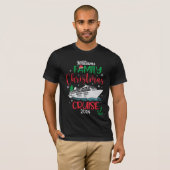Individuelle Name Weihnachtsfamilie Kreuzfahrt Mat T-Shirt (Vorne ganz)