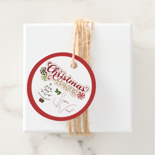 Individuelle Name Weihnachtsgebäck Geschenkanhänger (Beispiel)