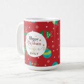 Individuelle Name Weihnachtsgeschenk Tasse - Glock (Vorderseite Links)
