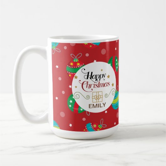 Individuelle Name Weihnachtsgeschenk Tasse - Glock (Links)