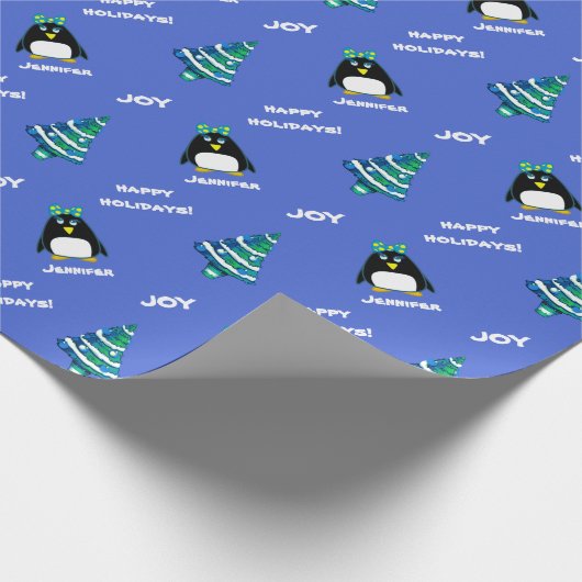 Individuelle Name Weihnachtsgeschenkpapier Geschenkpapier (Ecke)