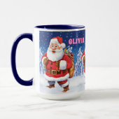 Individuelle Name Weihnachtskaffee Tasse, Jolly Sa Tasse (Links)