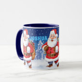 Individuelle Name Weihnachtskaffee Tasse, Jolly Sa Tasse (Vorderseite Links)