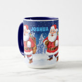 Individuelle Name Weihnachtskaffee Tasse, Jolly Sa Tasse (Vorderseite Links)