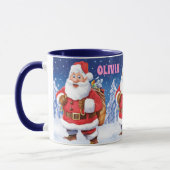 individuelle Name Weihnachtskaffee Tasse, Jolly Sa Tasse (Links)