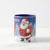 individuelle Name Weihnachtskaffee Tasse, Jolly Sa Tasse (Zentrum)