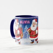 individuelle Name Weihnachtskaffee Tasse, Jolly Sa Tasse (Vorderseite Links)