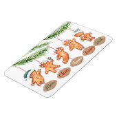 Individuelle Name Weihnachtskunst Gingerbrei Magnet (Linke Seite)