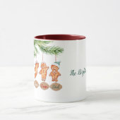 Individuelle Name Weihnachtskunst Gingerbrei Tasse (Zentrum)