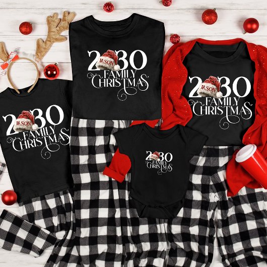 Individuelle Name Weihnachtsmannmütze Weihnachtsfa T-Shirt