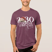 Individuelle Name Weihnachtsmannmütze Weihnachtsfa Tri-Blend Shirt (Vorderseite)