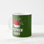 Individuelle Name Weihnachtsmannmütze Weihnachtsfe Kaffeetasse (Vorderseite Links)
