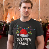 Individuelle Name Weihnachtsmannmütze Weihnachtsfe T-Shirt