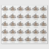 Individuelle Name Weihnachtspapier Geschenkpapier (Flach)
