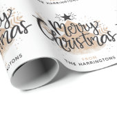 Individuelle Name Weihnachtspapier Geschenkpapier (Rolleneckpunkt)
