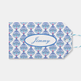 Individuelle Name Weihnachtsschmuck in Blau Geschenkanhänger