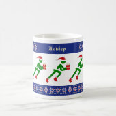 Individuelle Name-Weihnachtssportler Kaffeetasse (Mittel)