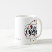 Individuelle Name Weihnachtswünsche Kaffeetasse (VorderseiteRechts)