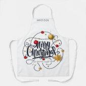 Individuelle Name Weihnachtswünsche Schürze (Vorderseite)