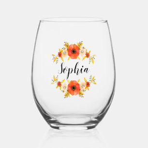 Individuelle Name Weinglas Ohne Stiel