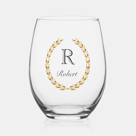 Individuelle Name Weinglas Ohne Stiel (Vorderseite)