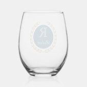 Individuelle Name Weinglas Ohne Stiel (Rückseite)