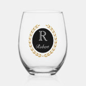 Individuelle Name Weinglas Ohne Stiel (Vorderseite)