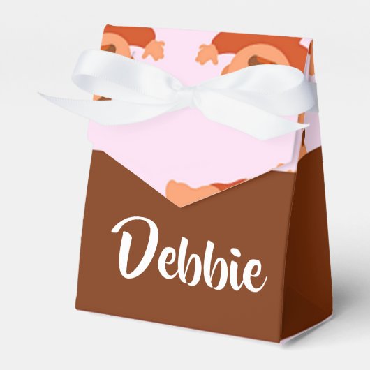 Individuelle Name weint auf rosa Säuglinge Geschenkschachtel (Vorderseite)