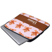 Individuelle Name weint auf rosa Säuglinge Laptopschutzhülle (Vorne Knopf)