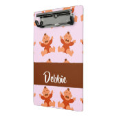 Individuelle Name weint auf rosa Säuglinge Mini Klemmbrett (Gewinkelt2)