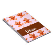 Individuelle Name weint auf rosa Säuglinge Notizblock (Rechte Seite)