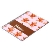 Individuelle Name weint auf rosa Säuglinge Notizblock (Linke Seite)