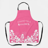 Individuelle Name Weiß, rosa Schürze (Vorderseite)