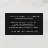 Individuelle Name Weiß Schwarz und Weiß Hirsche Mi Visitenkarte (Rückseite)