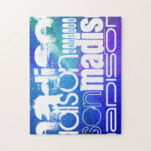 Individuelle Name; weiß und Abstrakt Lila, grün, b Puzzle (Vertikal)