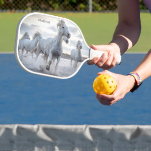 Individuelle Name Weiße Pferde Pickleball Schläger