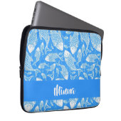 Individuelle Name Weißfisch Laptopschutzhülle (Vorne Rechts)