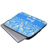 Individuelle Name Weißfisch Laptopschutzhülle (Vorne Knopf)