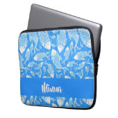 Individuelle Name Weißfisch Laptopschutzhülle (Vorderseite Links)