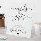 Individuelle Name Weißkalligraphie Karten und Gesc Sockelschild (In Situ)